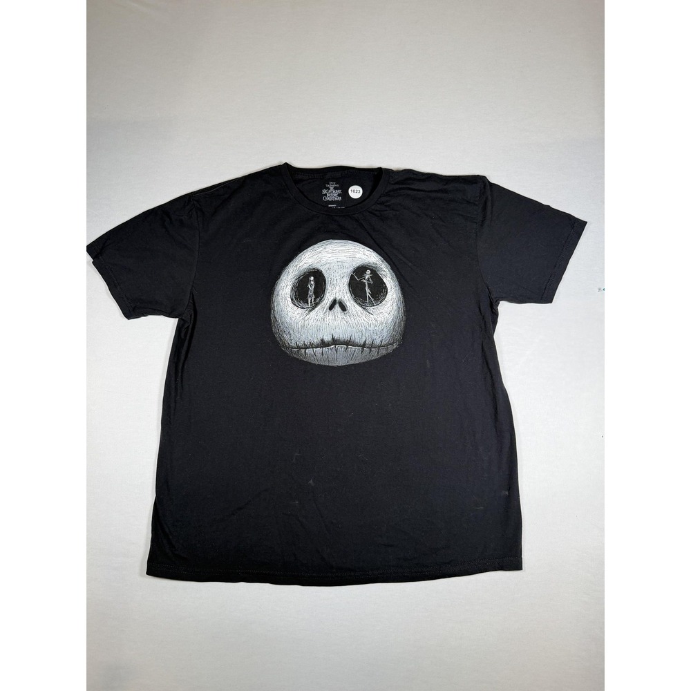 Disney Shirt Mens XL Black Nightmare Before Christmas Jack Sally Graphic Tee